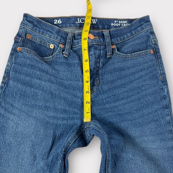 J.Crew 9" Demi-Boot Crop Jean in Palmyra Wash Size 26 - Picture 8 of 9